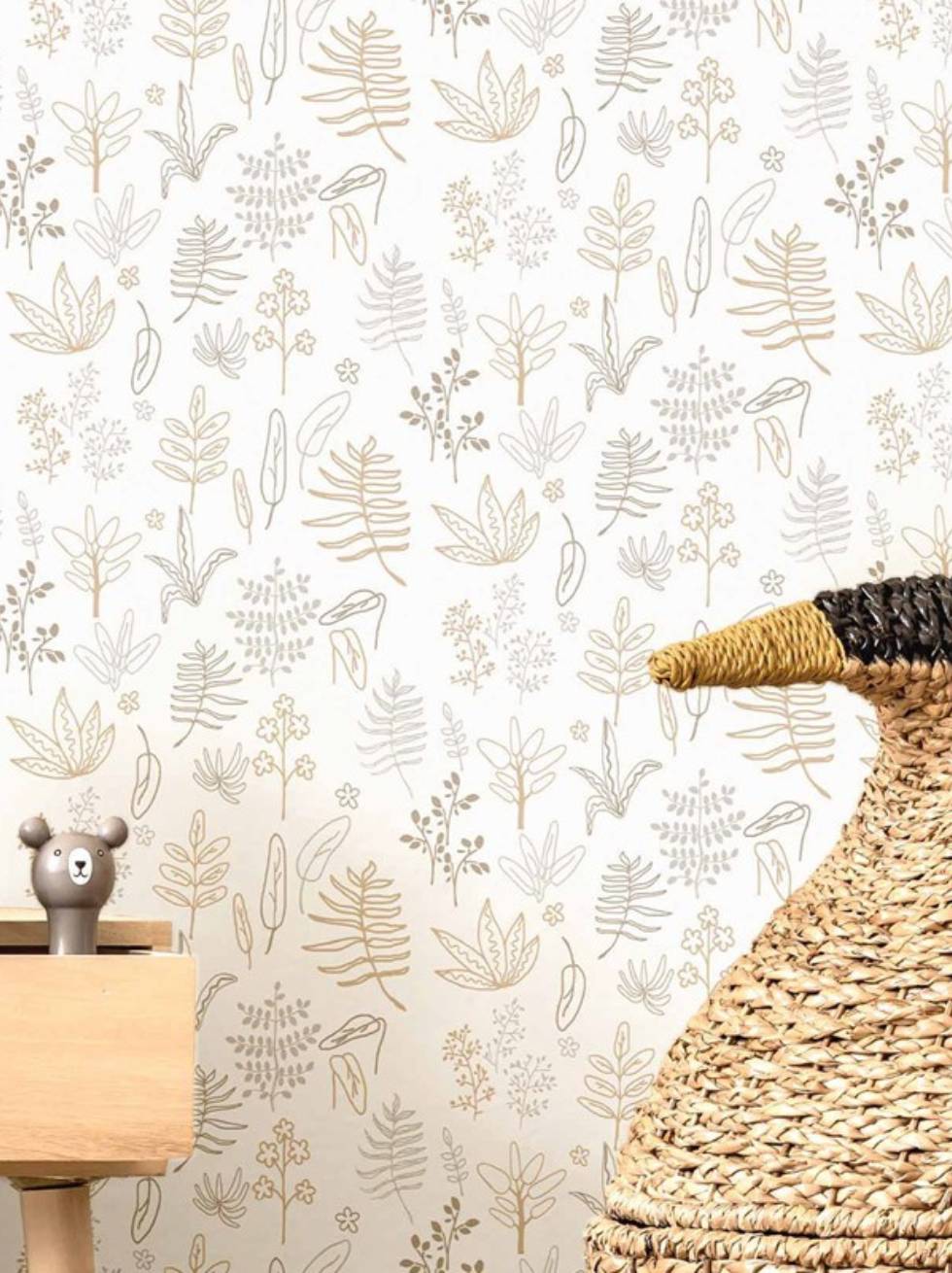Papel Pintado Infantil Botánico