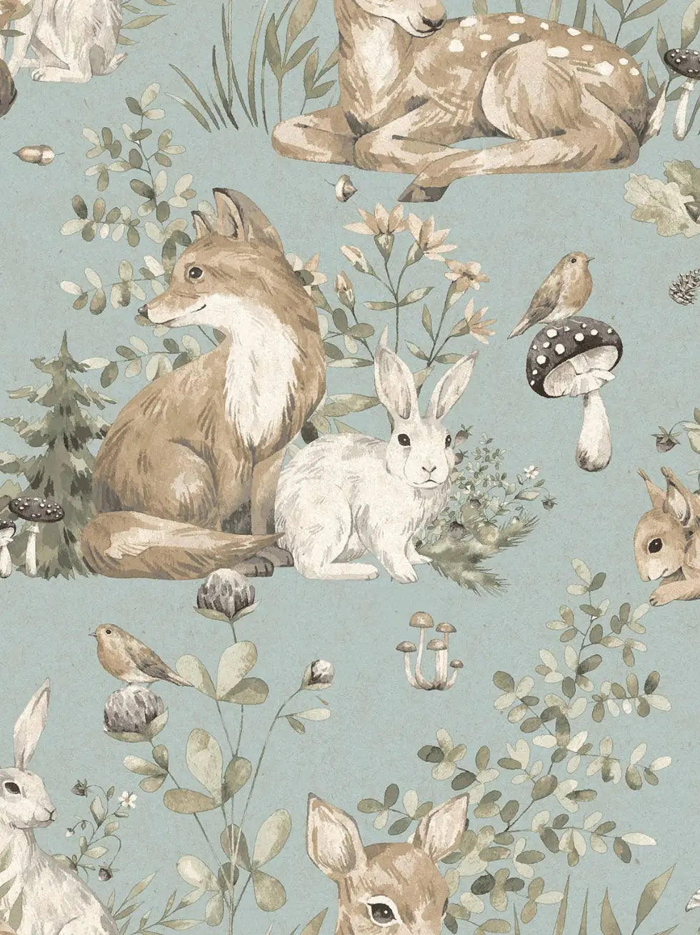 Papel Pintado Infantil Animales del Bosque