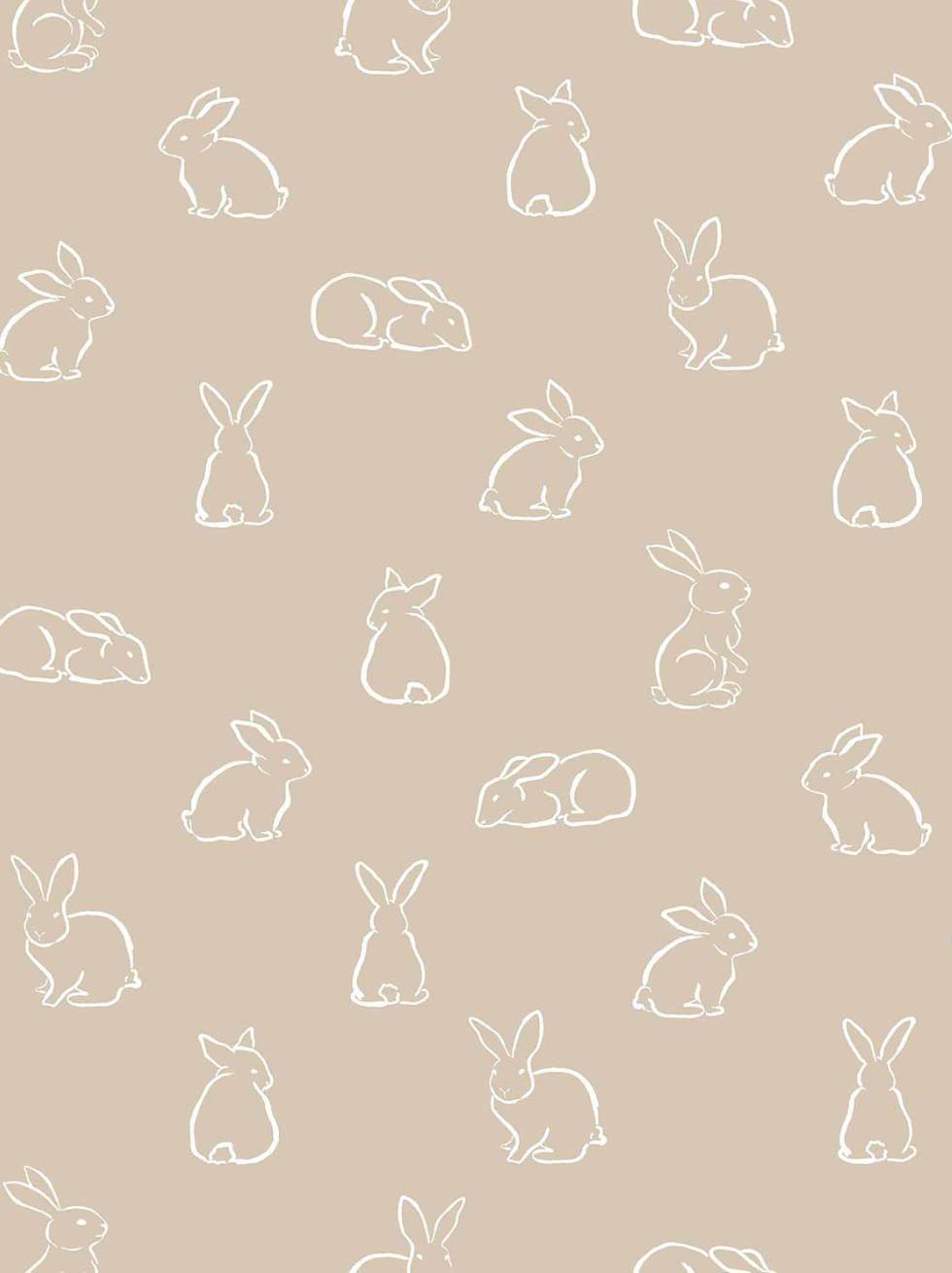 Papel Pintado Infantil Silueta de Conejitos