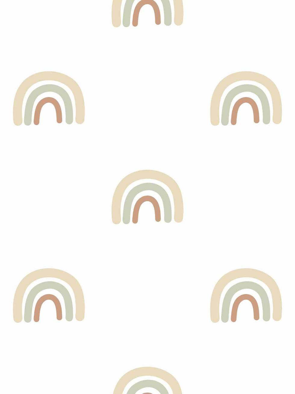Papel Pintado Infantil con Arcoiris