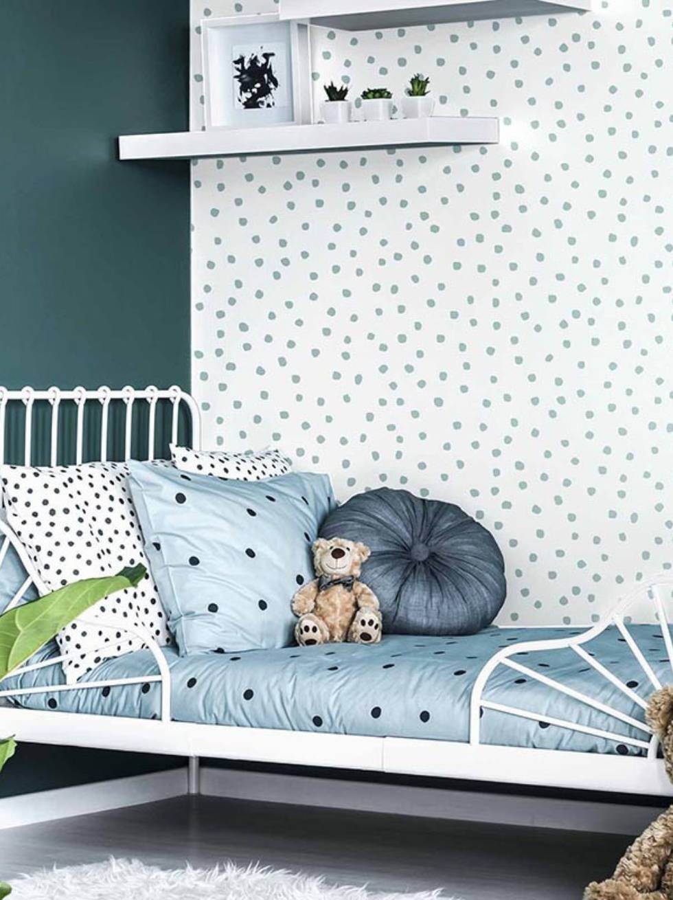 Papel Pintado Infantil con Lunares