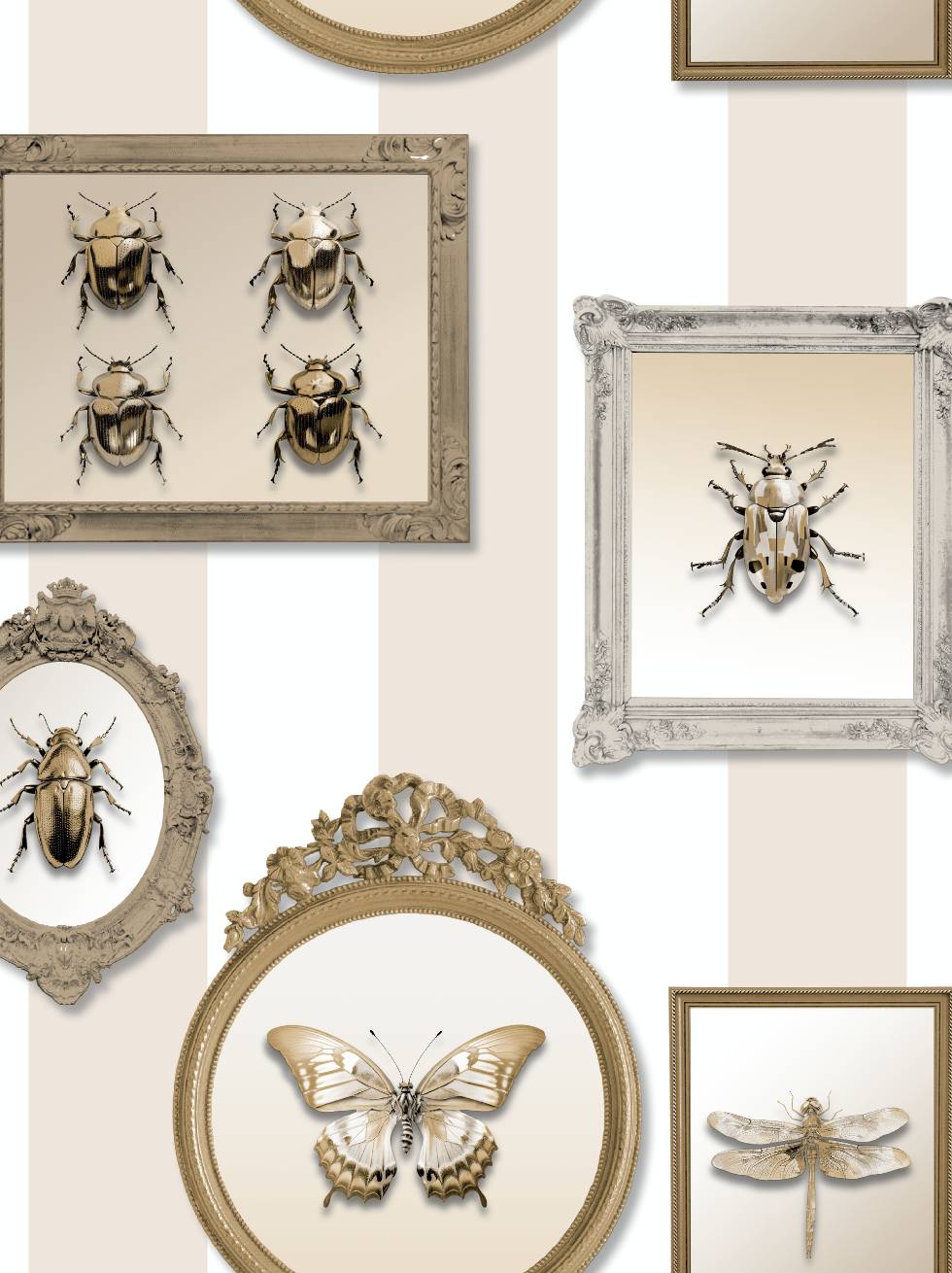 Papel Pintado Insectos Vintage