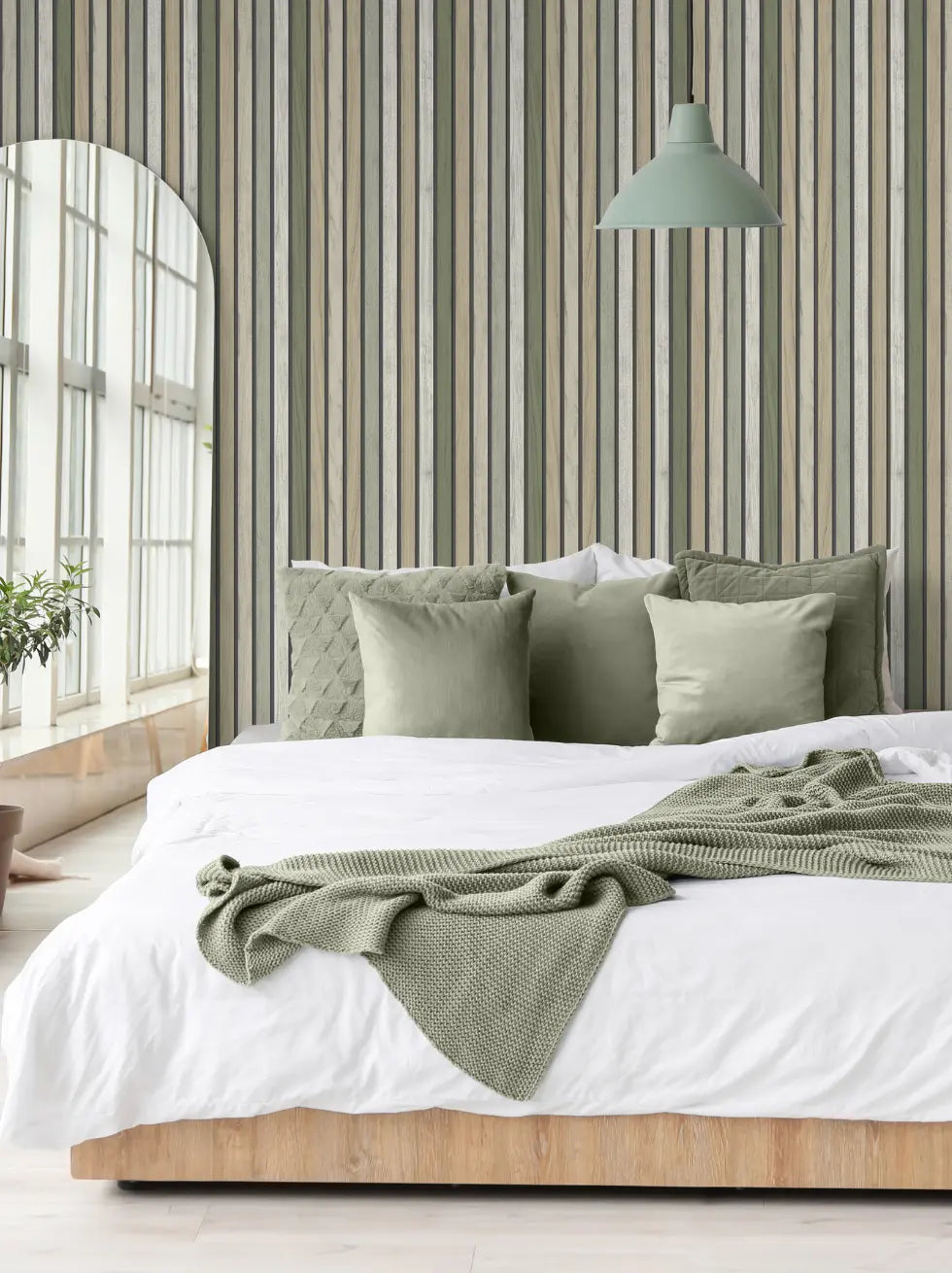 Papel Pintado Listones Madera