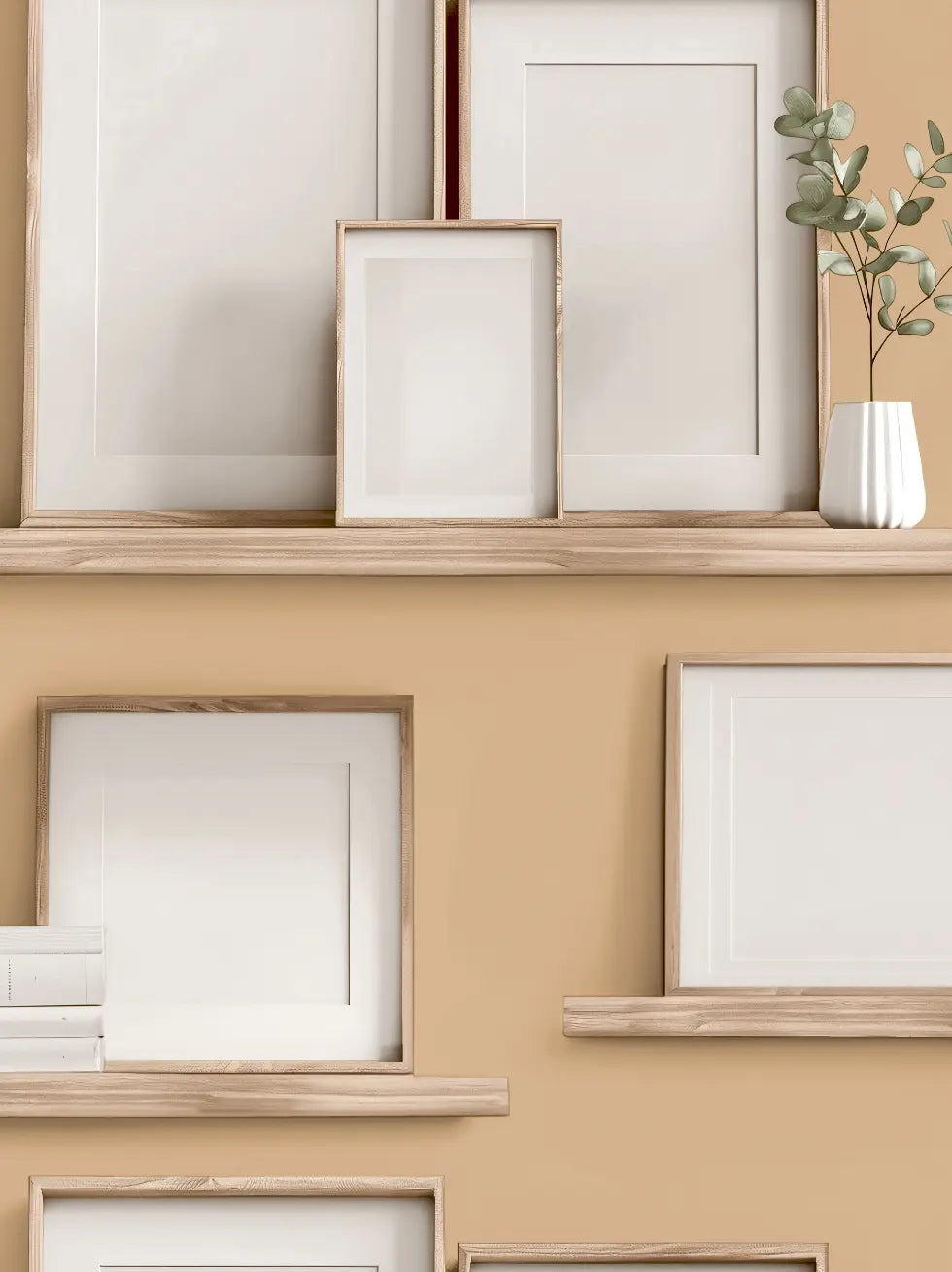 Papel Pintado Estanterías con Marcos de Fotos