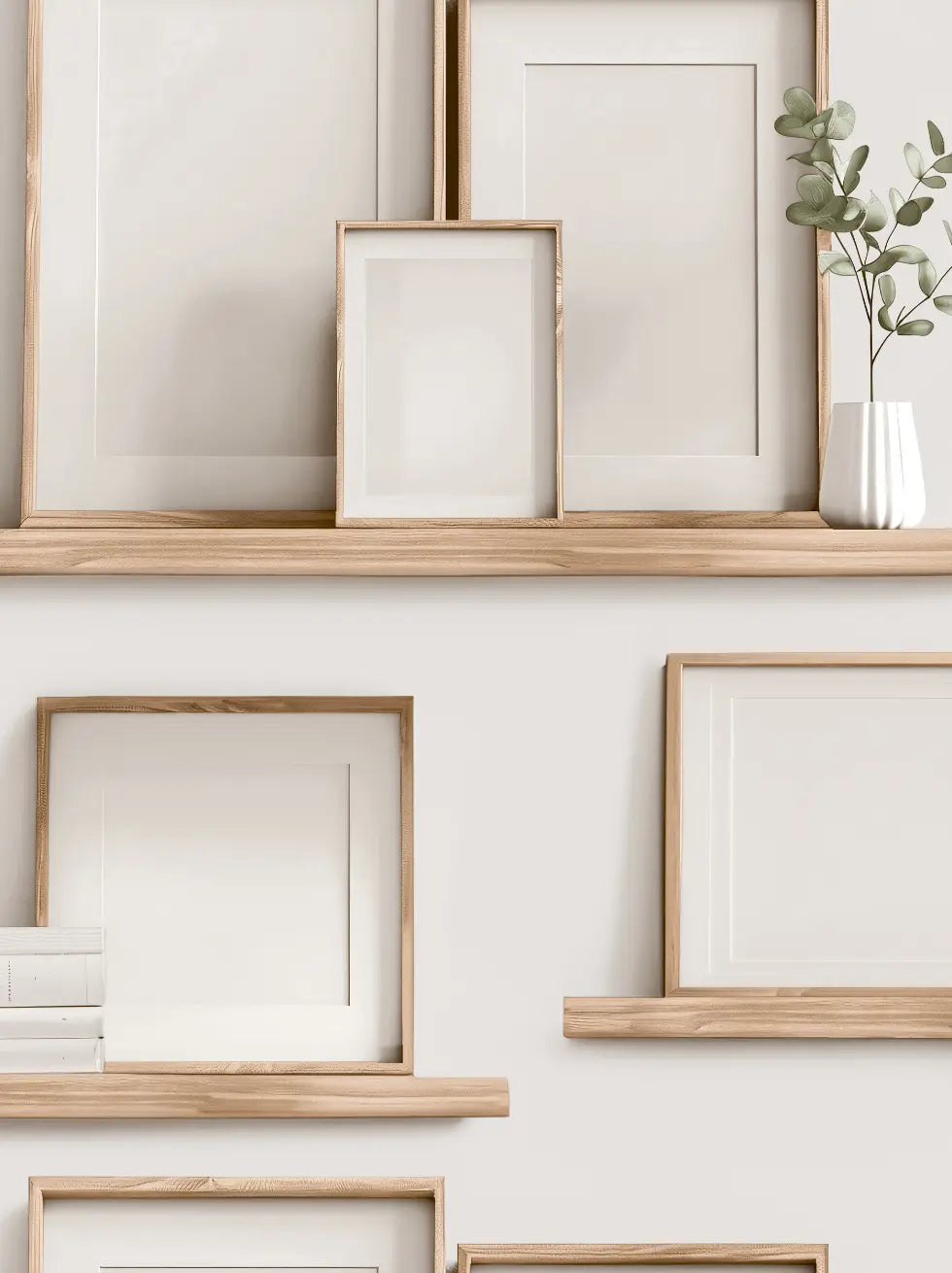 Papel Pintado Estanterías con Marcos de Fotos