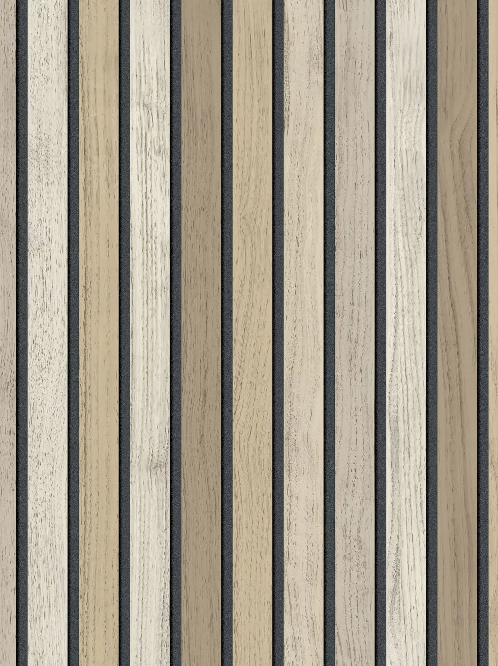 Papel Pintado Listones Madera