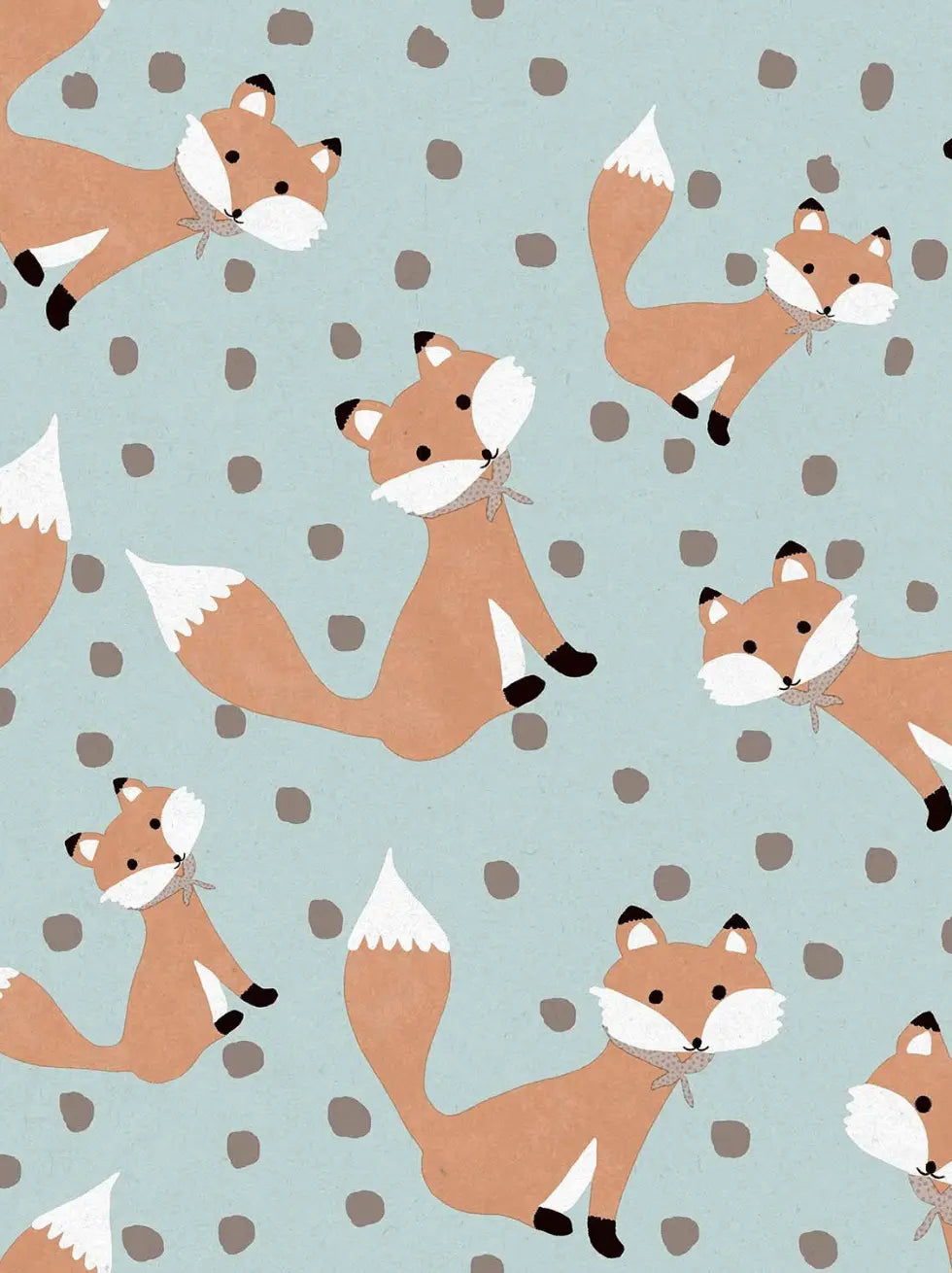 Papel Pintado Infantil con Zorros