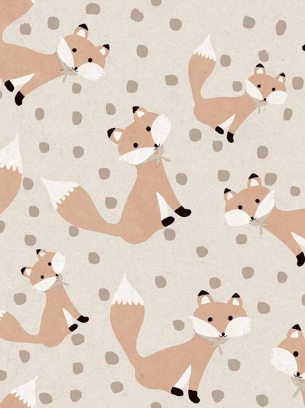 Papel Pintado Infantil con Zorros