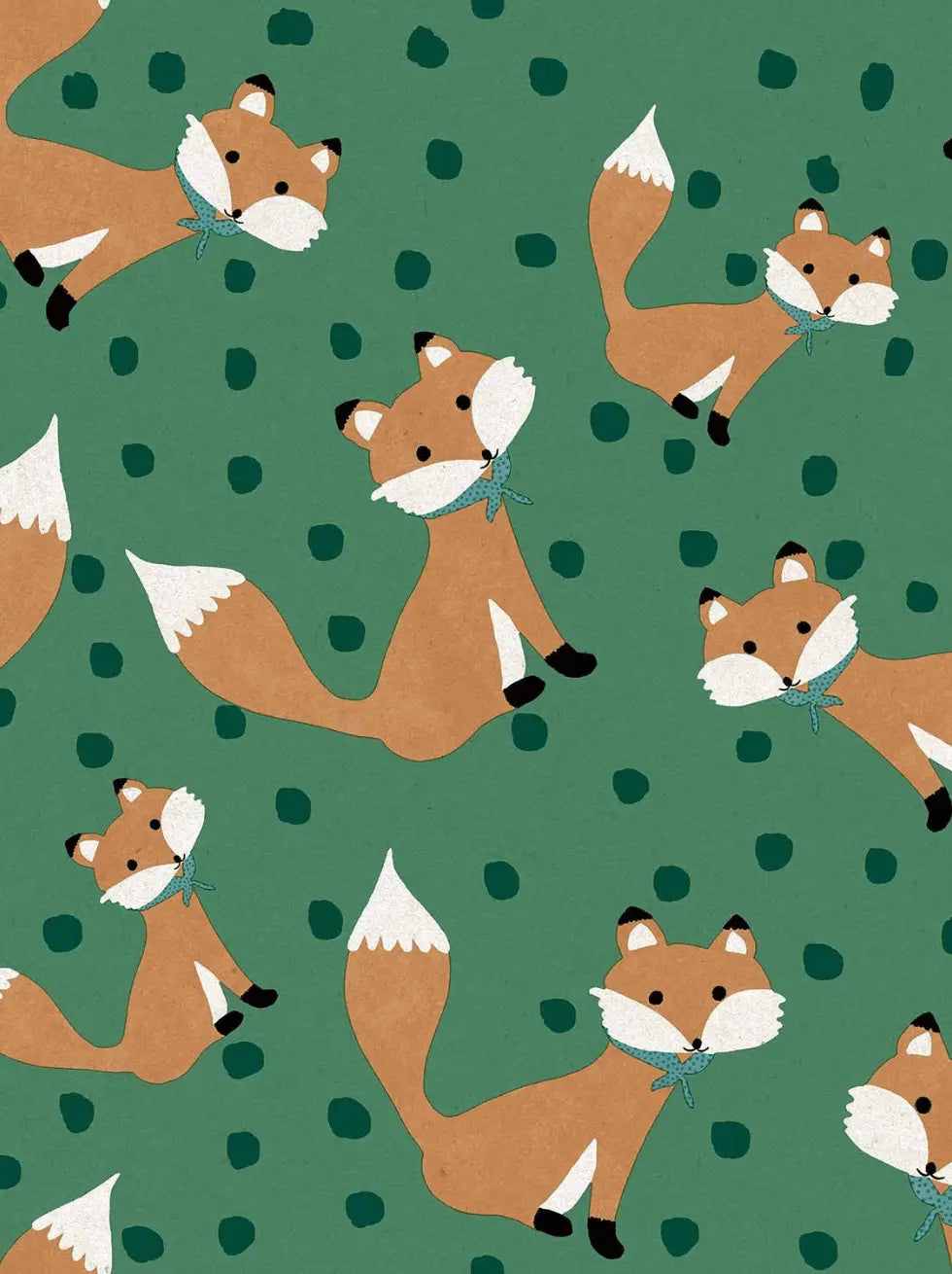 Papel Pintado Infantil con Zorros