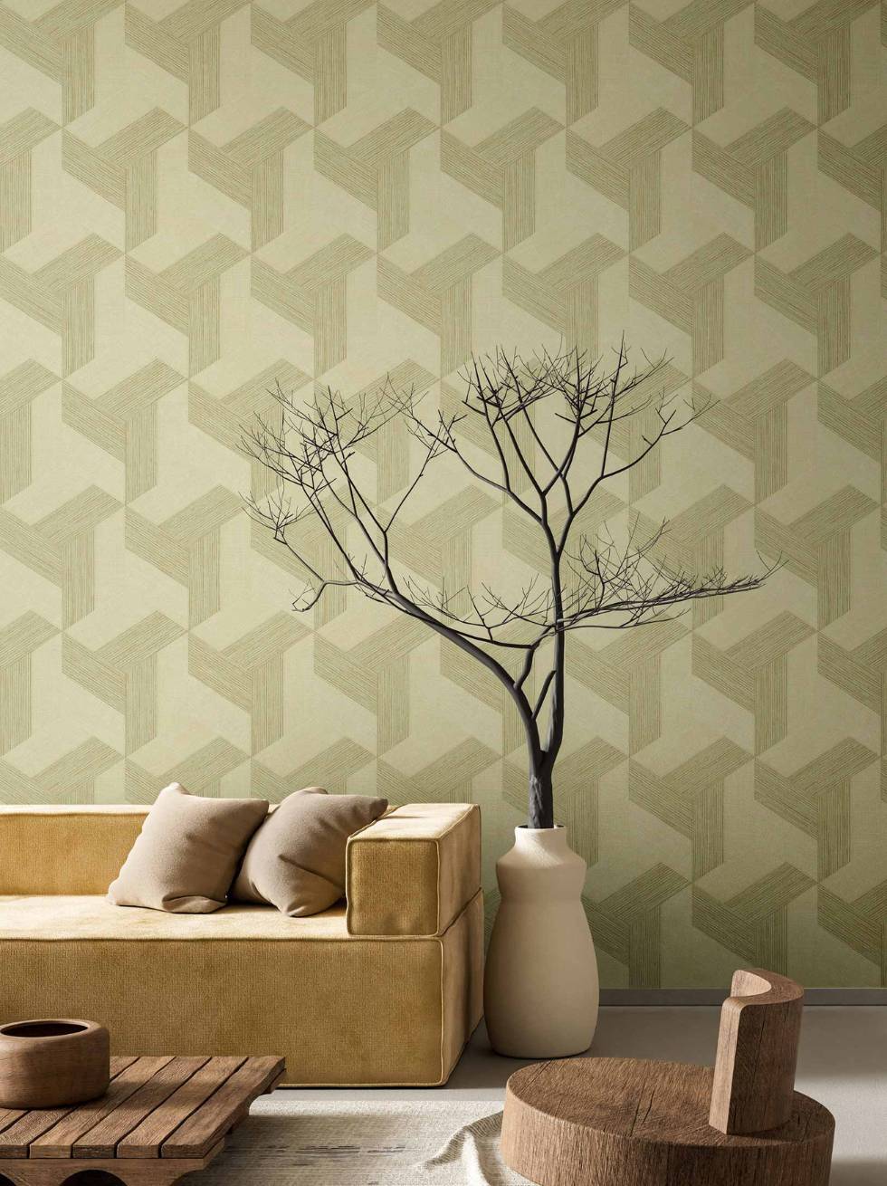 Papel Pintado Cubos 3D