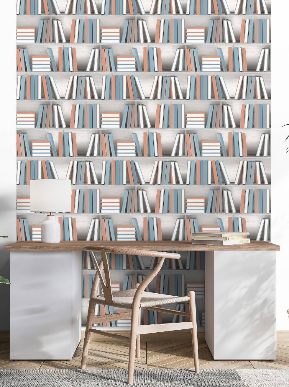 Papel Pintado Libreria Moderna