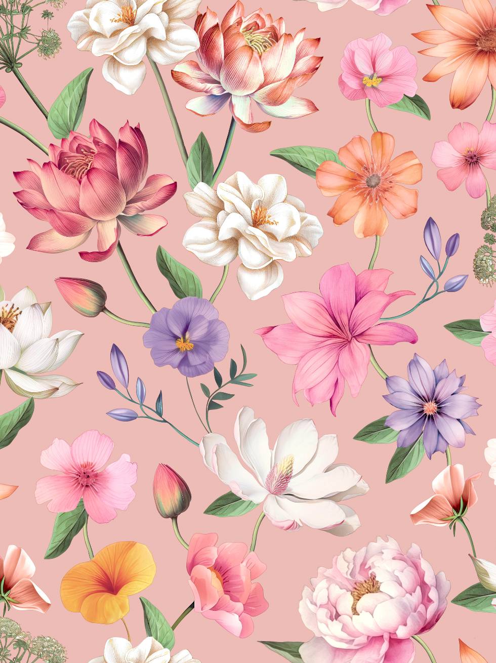 Papel Pintado Floral Fantasia