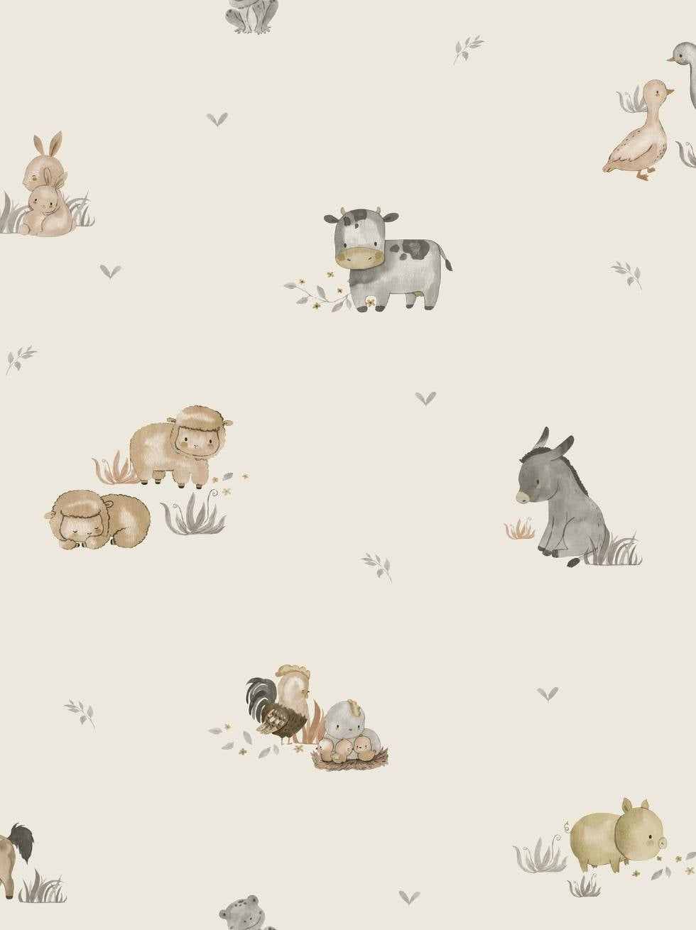 Papel Pintado Infantil Granja