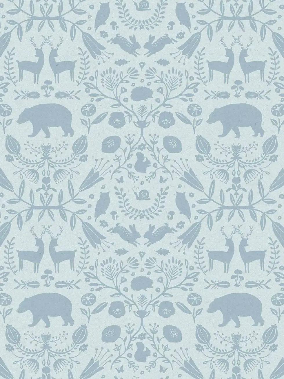 Papel Pintado Infantil Con Animales del Bosque