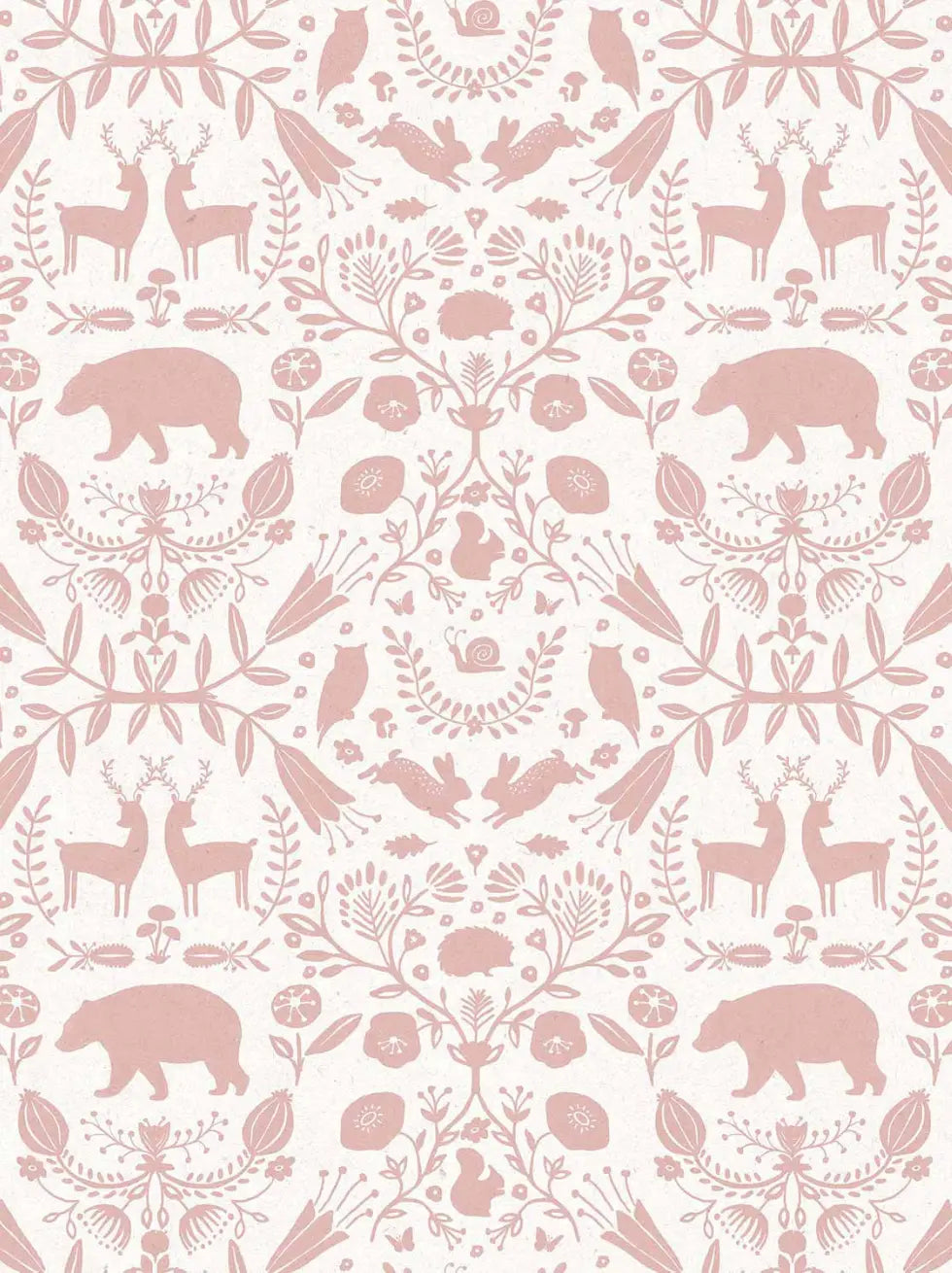 Papel Pintado Infantil Con Animales del Bosque